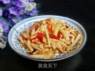 辣炒藕丝的做法步骤：6