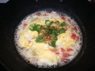 金针菇榨菜蛋花汤的做法步骤：9