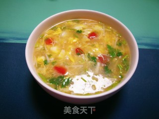 金针菇榨菜蛋花汤的做法步骤：11