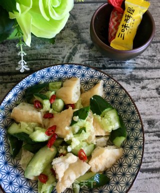 黄瓜拌面鱼的做法步骤：13
