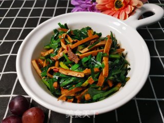 香干韭菜牛肉的做法步骤：8