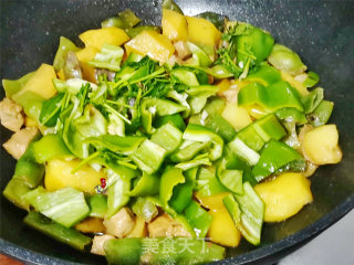 土豆鸡块炖豆角的做法步骤：5