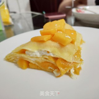芒果班戟千层蛋糕的做法步骤：11