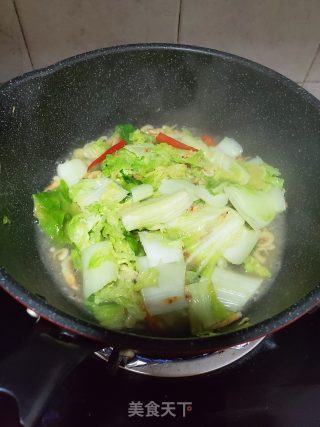 樱花虾炒白菜的做法步骤：4