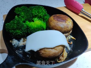 牛排菇芝士汉堡排的做法步骤：11