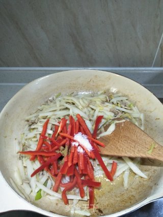 里脊炒藕丝的做法步骤：12