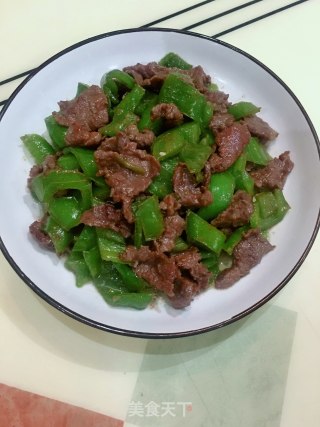 尖椒炒牛肉的做法步骤：9