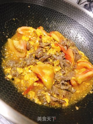 牛肉番茄滑蛋的做法步骤：6
