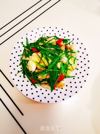 韭菜苔炒鸡蛋的做法步骤：9