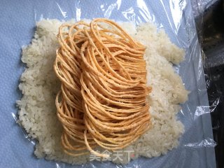 肉松茶馓蒸饭的做法步骤：4