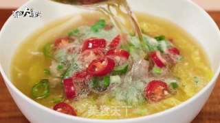 金黄酸汤肥牛的做法步骤：22