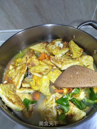 老式家常烧豆腐的做法步骤：12