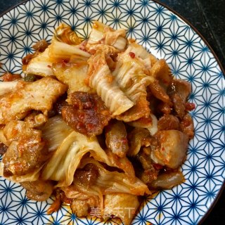 花肉炒韩式辣白菜的做法步骤：11