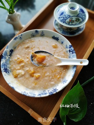 南瓜花生粥的做法步骤：9