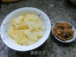 榨菜丝炒土豆的做法步骤：1