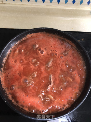 番茄牛肉玉米羹的做法步骤：8