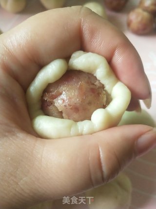 玫瑰云腿月饼的做法步骤：10