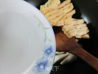 茭白烧兰花豆腐干的做法步骤：6