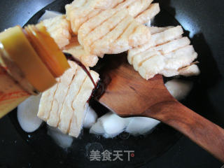 茭白烧兰花豆腐干的做法步骤：7