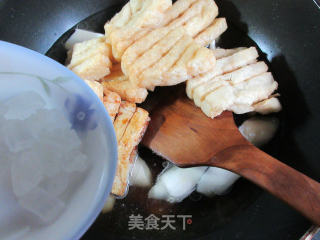 茭白烧兰花豆腐干的做法步骤：9