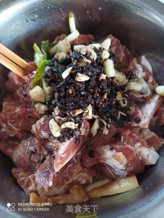 豆豉蒸香菇排骨的做法步骤：6
