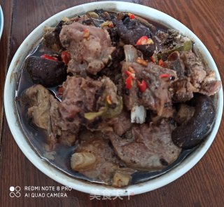 豆豉蒸香菇排骨的做法步骤：10