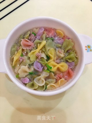 蝴蝶蔬菜面汤的做法步骤：10