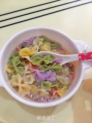 蝴蝶蔬菜面汤的做法步骤：11