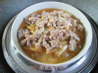 榨菜丝肉末蒸豆腐的做法步骤：12