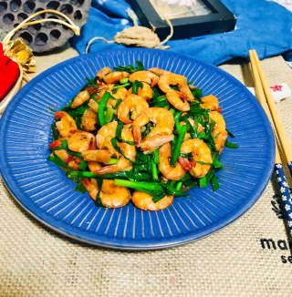 韭菜炒小虾的做法步骤：7