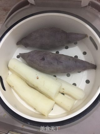 紫薯山药泥的做法步骤：2