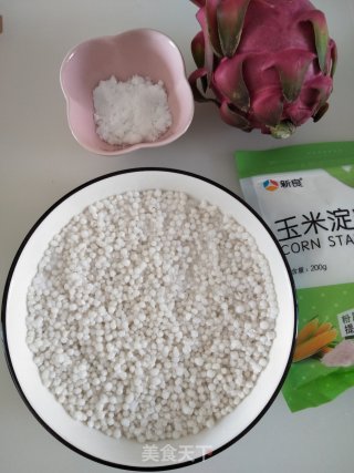 西米火龙果冰皮月饼的做法步骤：2