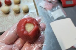 桃山皮流心月饼的做法步骤：7