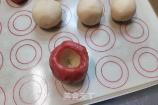 桃山皮流心月饼的做法步骤：8
