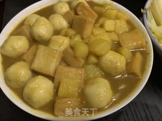 咖喱鱼丸的做法步骤：3