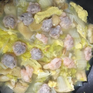 娃娃菜海鲜汤的做法步骤：5
