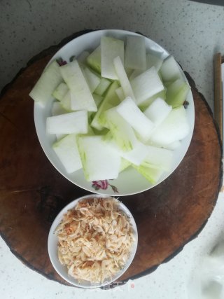 虾皮烧冬瓜的做法步骤：2