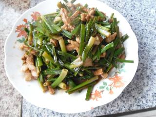 肉丝青蒜苗的做法步骤：9