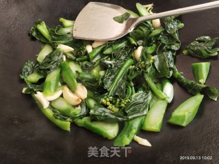 蒜香芥蓝的做法步骤：7