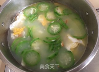丝瓜鲜贝蛋汤的做法步骤：9