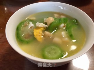 丝瓜鲜贝蛋汤的做法步骤：10