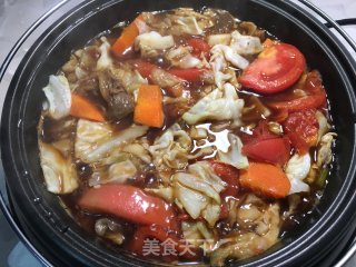 快手番茄牛肉汤的做法步骤：3