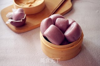 紫山药小馒头的做法步骤：11