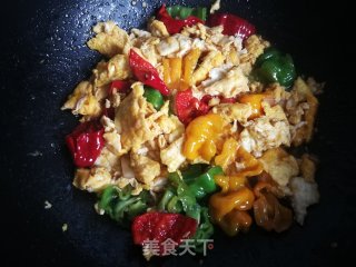 皱皮椒炒鸡蛋的做法步骤：12