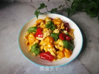 皱皮椒炒鸡蛋的做法步骤：13