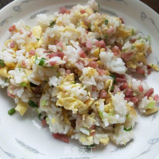 火腿蛋炒饭的做法步骤：6