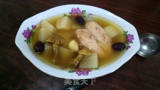 白萝卜姬松茸㷛汤的做法步骤：3