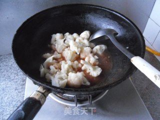 甜辣酱烧菜花的做法步骤：6