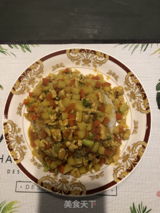咖喱胡萝卜鸡丁盖浇饭的做法步骤：6
