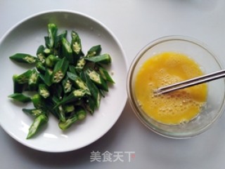 秋葵炒鸡蛋的做法步骤：5
